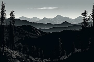 Mountains and echo. Generative AI