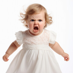 Girl is making an angry face