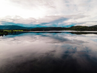 Obraz premium Reflection in a Norwegian lake.