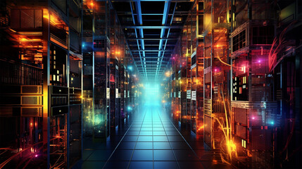 Fototapeta premium networks of high performance computers