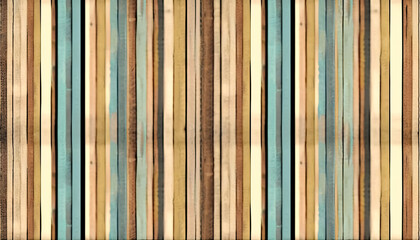 Rustic stripe repeating pattern, colored wood, generative ai