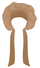 Brown  sleeping hat. vector illustration