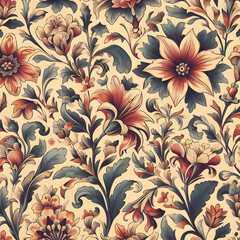 Vintage seamless floral pattern 
