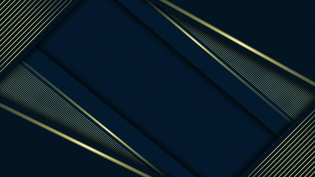 Simple and modern luxury golden lines Royal blue background, minimal background