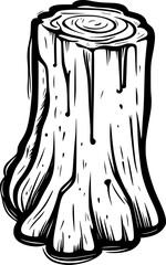 stump tree cartoon