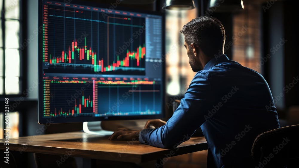 Aufkleber visualize a person conducting risk assessments and portfolio analysis in the field of financial anal