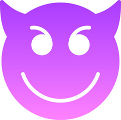 Smiley Emoji Emoticon Glyph Gradient Icon pictogram symbol visual illustration
