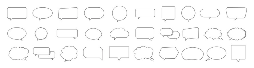 Speech Bubble set. Talk bubble. Cloud speech bubbles collection. Vector