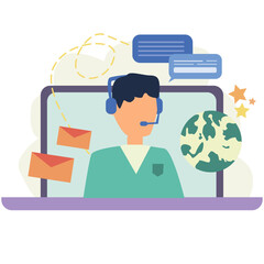 social network concept with new technology. Data analysis with character situations. optimization.  people working with statistics. making reports