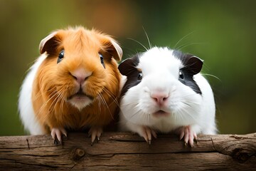 country pigs in a garden