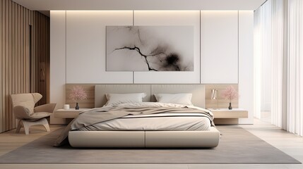 Fototapeta na wymiar Modern room interior design created with AI