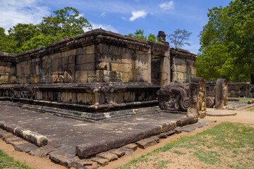Fototapeta na wymiar Ancient structure dating back to the Polonnaruwa , Sri Lanka. 