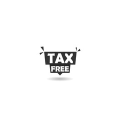  Tax free sign icon with shadow