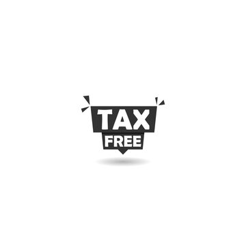  Tax free sign icon with shadow