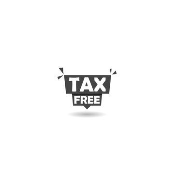  Tax free sign icon with shadow