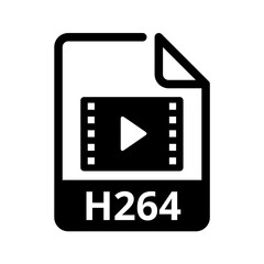 H264 File Icon. Vector File Format. File Extension Modern Flat Design

