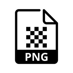 PNG File Icon. Vector File Format. Image File Extension Modern Flat Design
