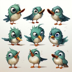 Fototapeta premium Delightful Hummingbird Cartoon - Professional Design