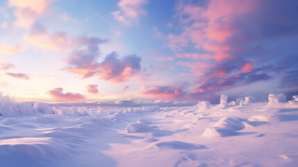 冬の青空の幻｜Enchanted Winter Sky　Generative AI - obrazy, fototapety, plakaty