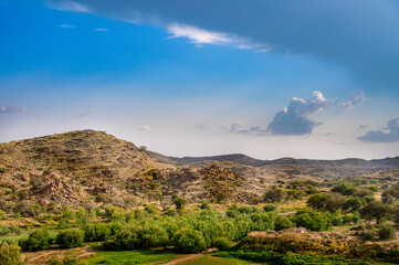 View of a Mountain Landscape from Taif National Park, Saudi Arabia