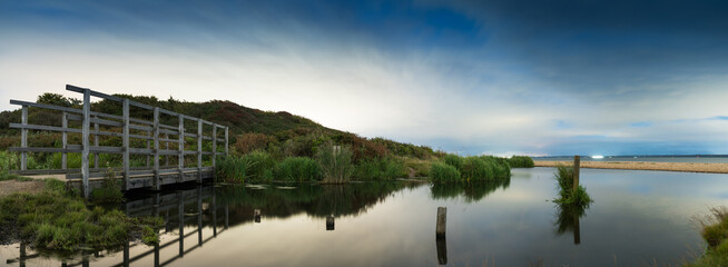 Browwich Beach and Titchfield Haven Panoramic Night