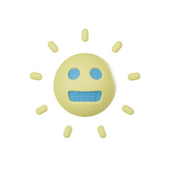 sun 3D summer icons can be used in various digital and design contexts. They might appear as part of mobile app icons, website graphics, or in marketing materials for summer-related products or events