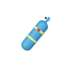 oxygen tank 3D summer icons can be used in various digital and design contexts. They might appear as part of mobile app icons, website graphics, or in marketing materials for summer-related products 