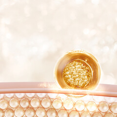 beauty serum on skin layers