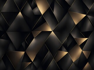 Black premium abstract background with luxury gradient geometric elements