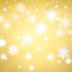 abstract yellow tone color snowflake bokeh background