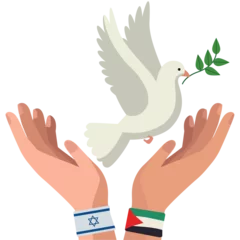 Fotobehang israel and palestine protecting of peace dove © Jemastock