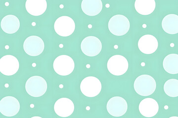 Mint green background with varied size white and light blue circles