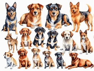 Fototapeta premium A Group Of Dogs