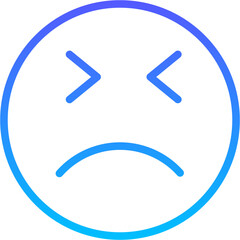 irritated Line Icon pictogram symbol visual illustration