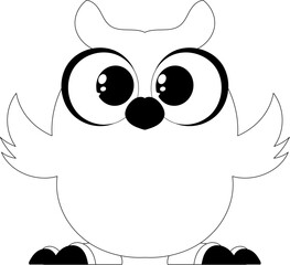 Funny and funny parrot illustration. Coloring style