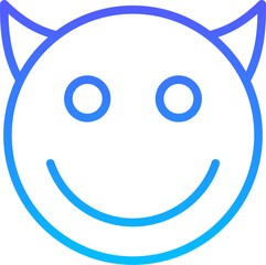 Smiley Emoji Emoticon Line Gradient Icon pictogram symbol visual illustration
