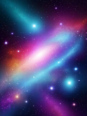 Fototapeta premium A Colorful Galaxy With Stars And Nebulas