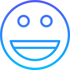 Smiley Emoji Emoticon Line Gradient Icon pictogram symbol visual illustration
