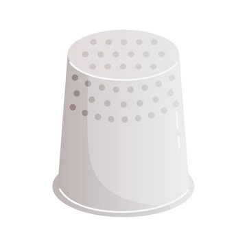 recommend clip art: Sewing thimble. Cartoon vector isolated illustration