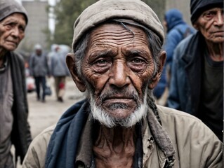 Obraz premium An Old Man With A Beard And A Beard