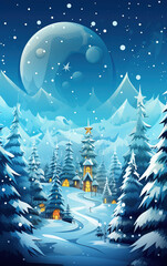 Fototapeta na wymiar Christmas theme illustration,created with Generative AI tecnology.,