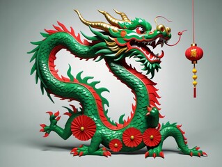 Chinese Dragon With Lantern