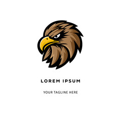 eagle head isolated on white