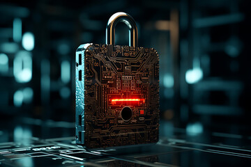 Cracking the Code: A Digital Lock Being Hacked