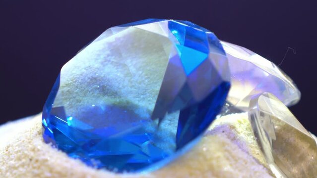blue and yellow topaz crystal