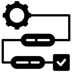 Business Process Glyph Icon