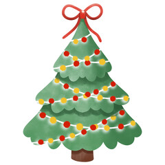 christmas tree decorated