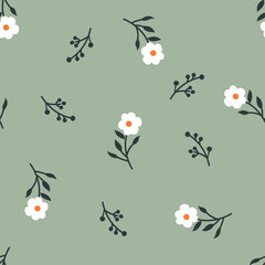 flower with retro design on background