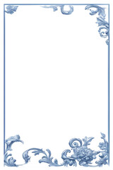 Luxury Floral border frame PNG transparent background