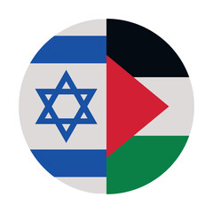 israel and palestine flags sticker
